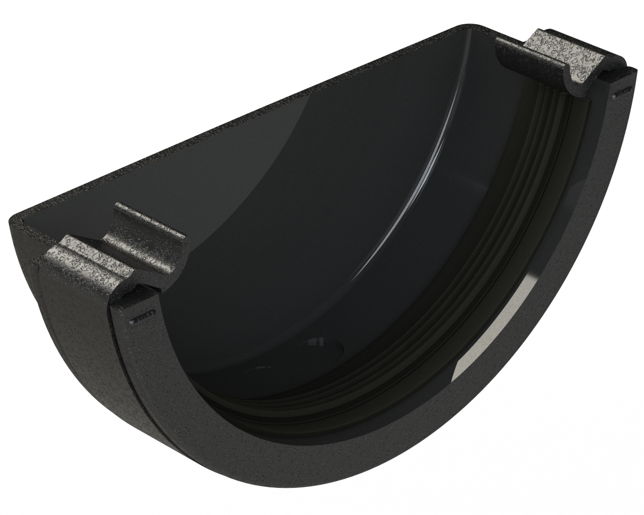 CIRE1BK - EXTERNAL STOP END ELEGANCE HR 114mm RAINWATER - ISO BLACK.png