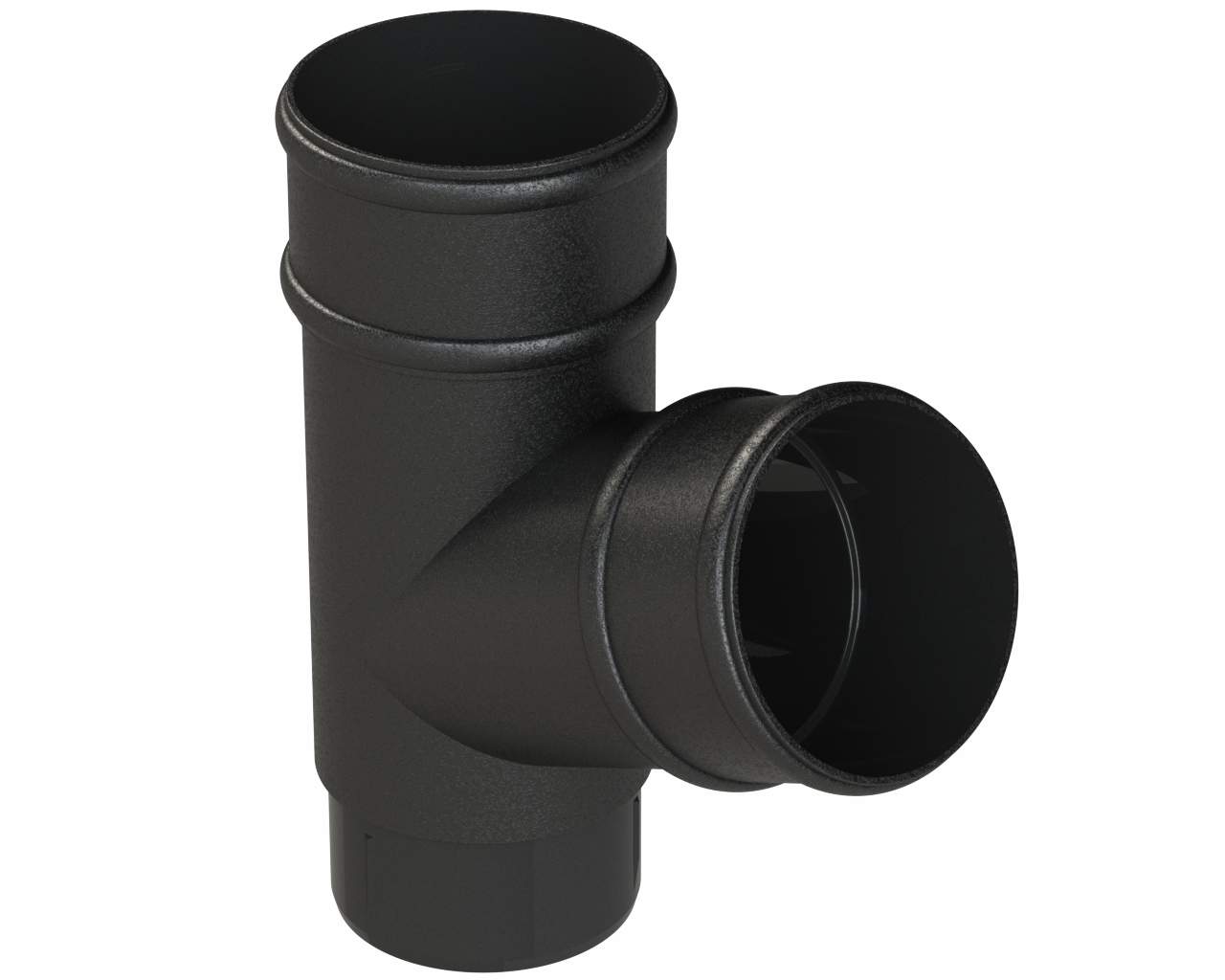 CIRY1BK - 112½° BRANCH 68mm ROUND ELEGANCE DOWNPIPE RAINWATER - ISO BLACK.png