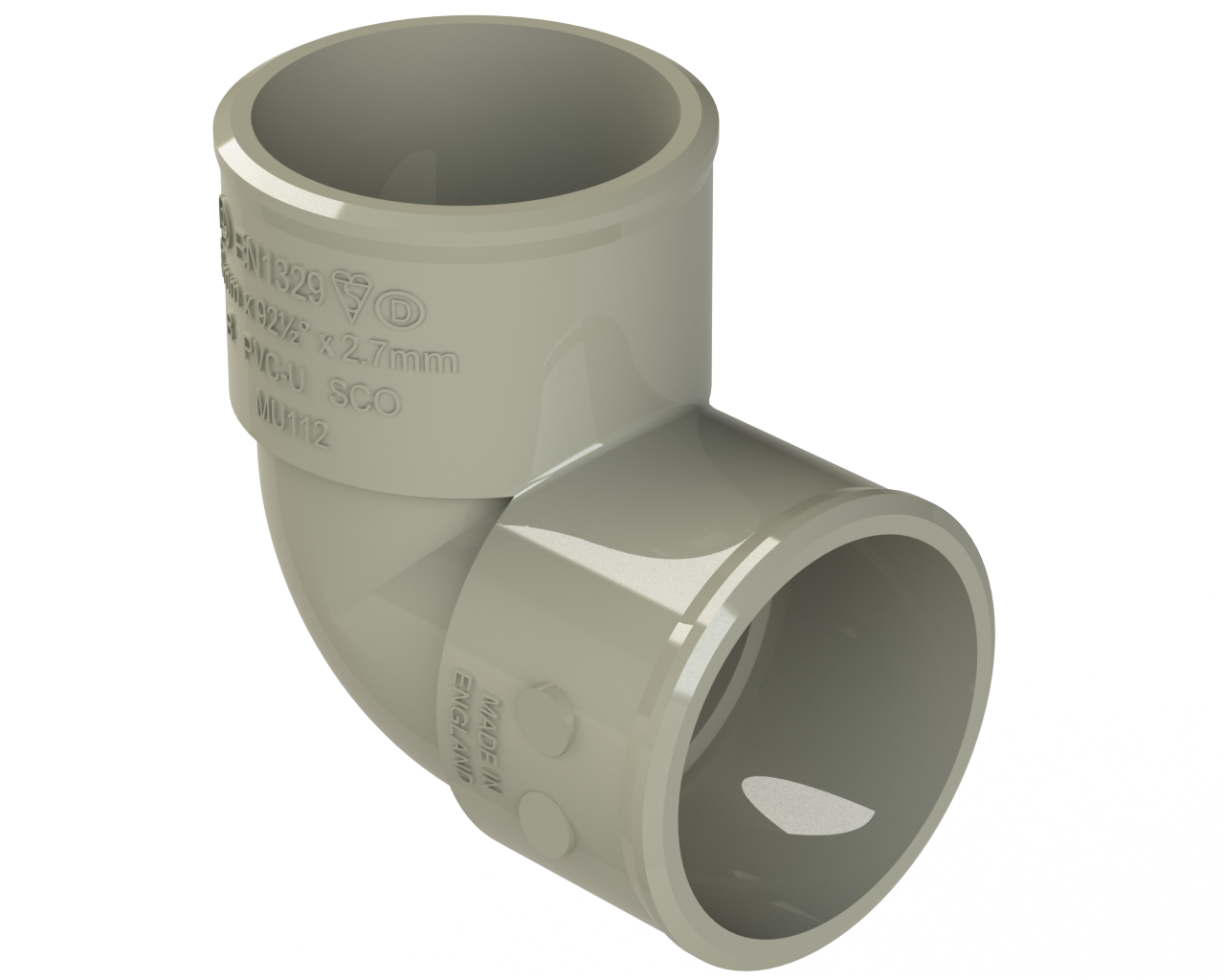 MU112SG - 32mm KNUCKLE BEND 90° MUPVC SOLVENT WASTE - ISO SOLVENT GREY.png