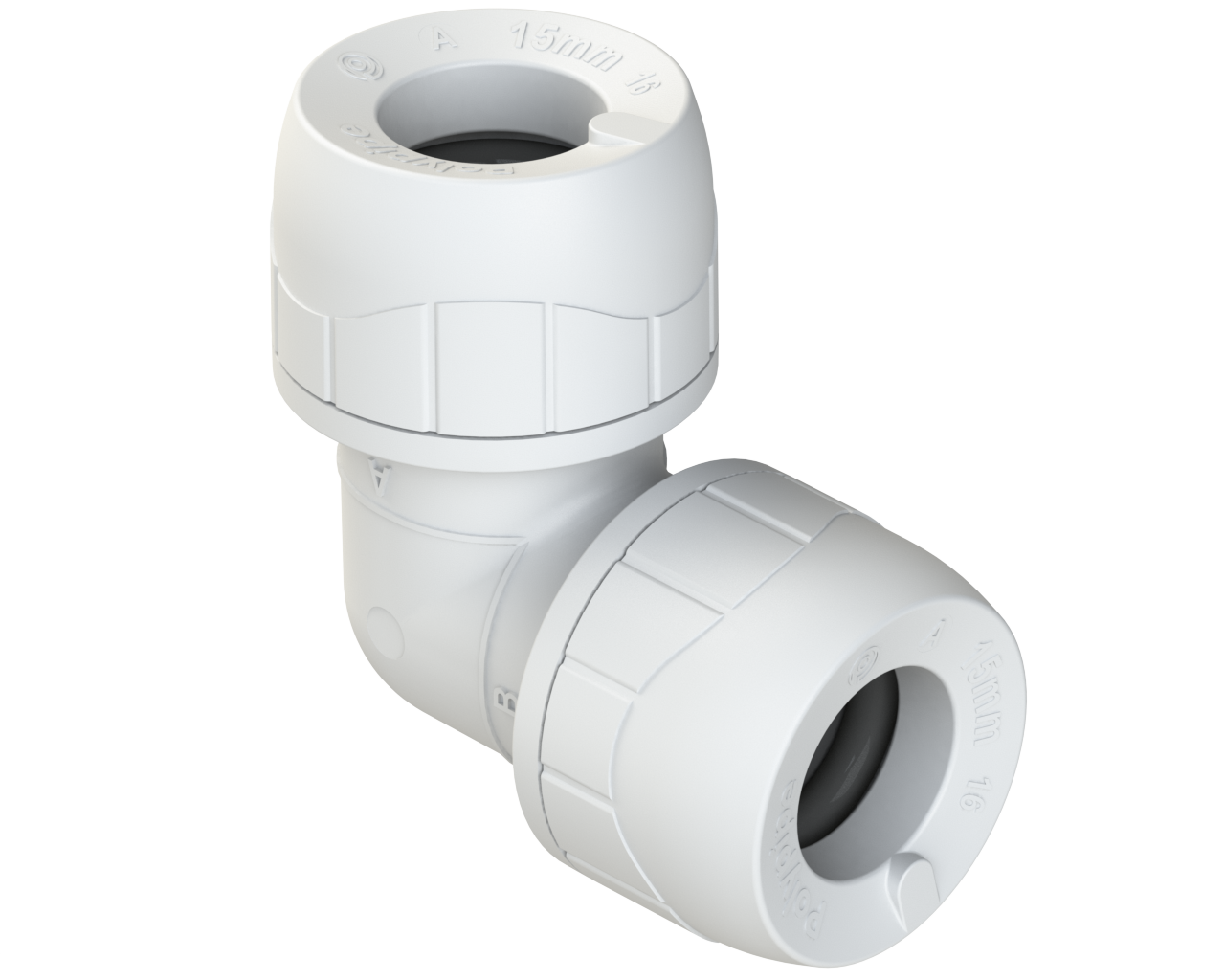 PolyPlumb Enhanced 15mm White Elbow