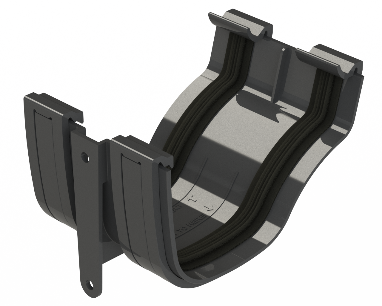 ROG02B - UNION BRACKET OGEE RAINWATER - ISO BLACK.png