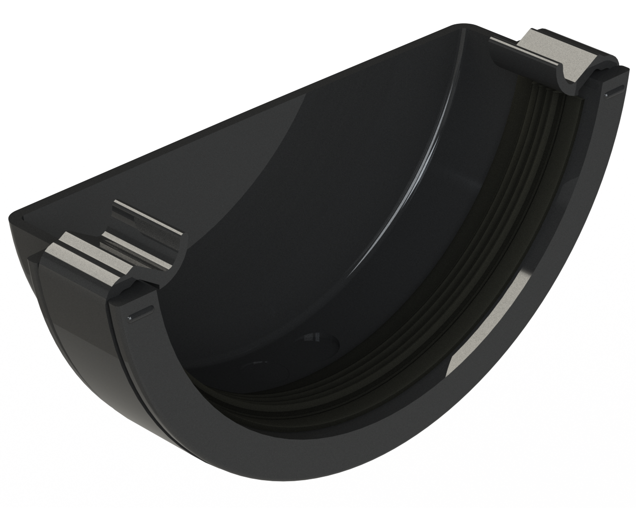 RR107B - EXTERNAL STOP END HR 112mm RAINWATER - ISO BLACK.png
