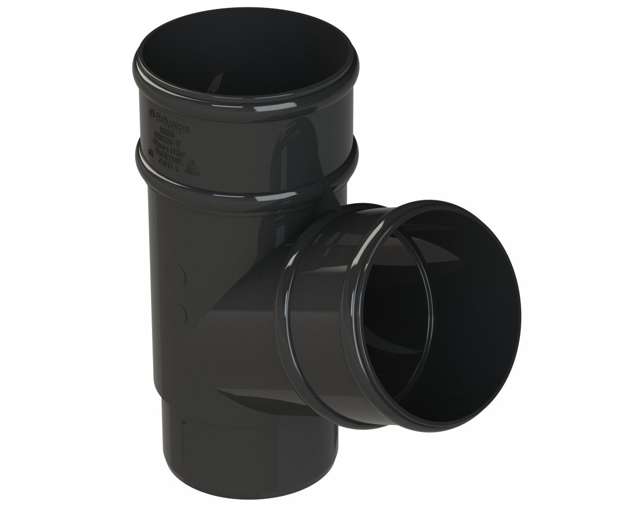 RR129B - 112½° BRANCH 68mm ROUND DOWNPIPE RAINWATER - ISO BLACK.png