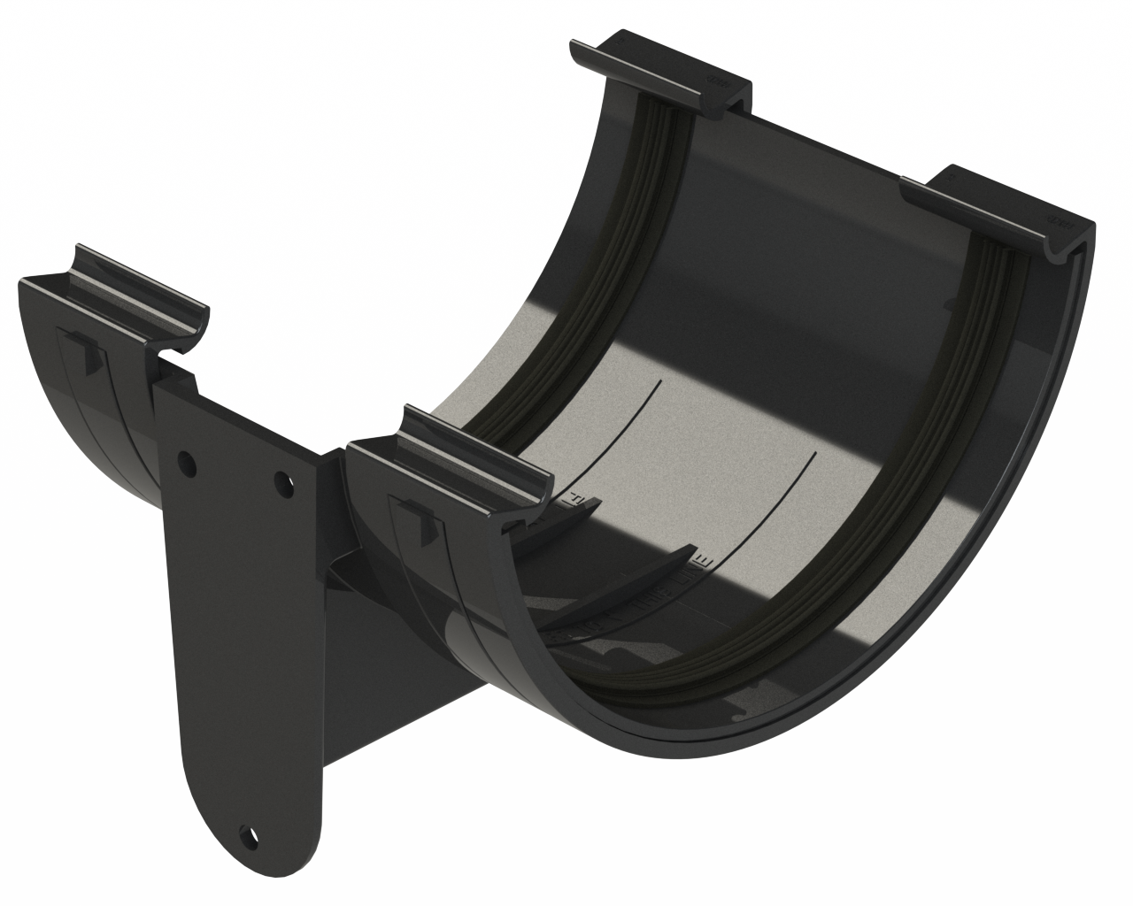 Rl602B - UNION BRACKET HR 150mm RAINWATER - ISO BLACK.png