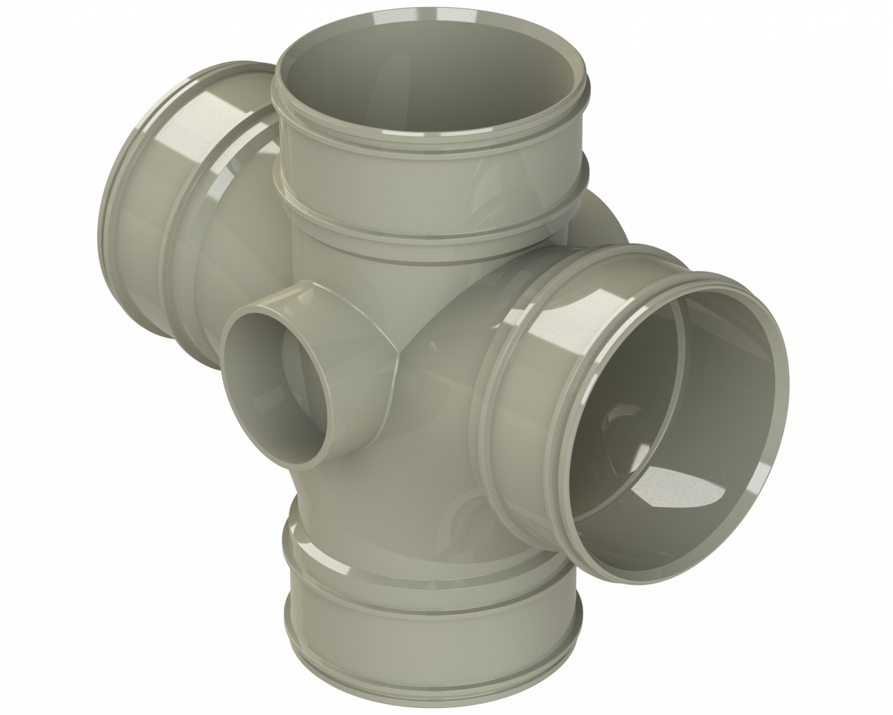 SWU424SG - 110mm x 87½° TRIPLE SOCKET DOUBLE BRANCH SOL GREY - ISO.png